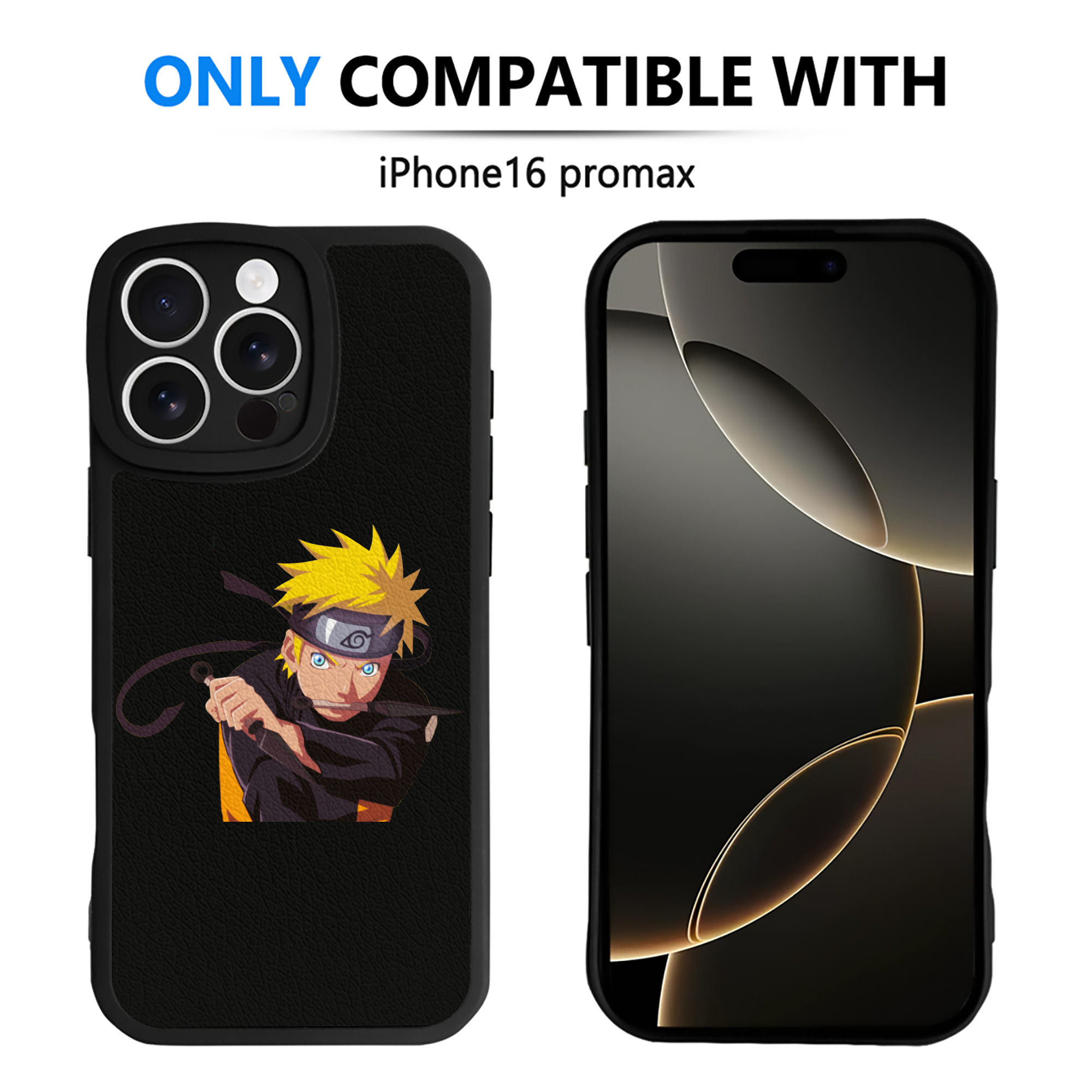 （画像用） NARUTO -ナルト- うずまき ナルト Uzumaki Naruto 【iPhone 16シリーズ対応】シリコンスマホケース（レザー調） 材質：シリコン